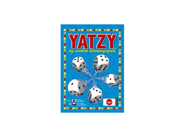 Yatzy m/Blokk og 6 terninger Norsk Norske regler 